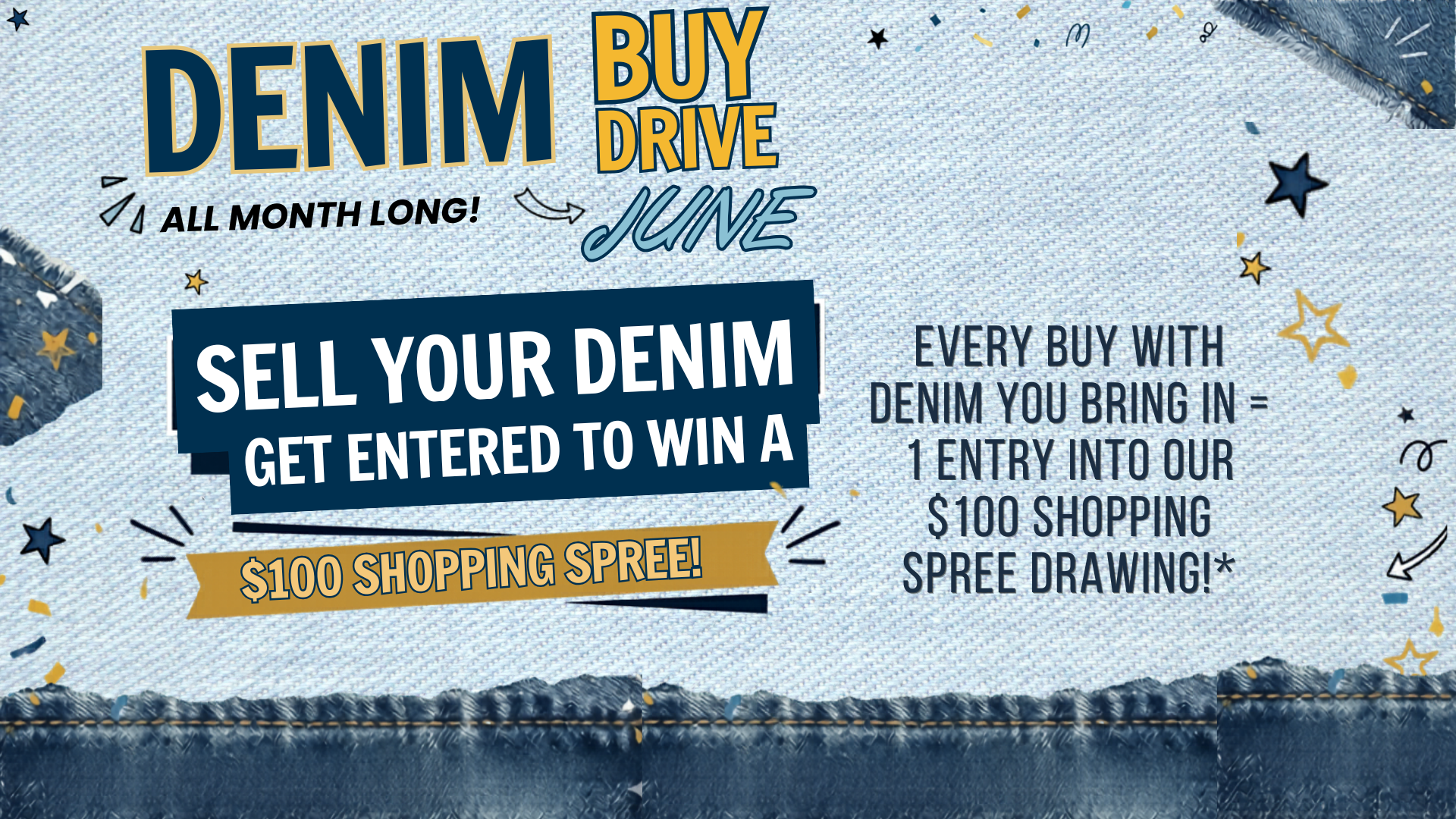 Sell us your denim!